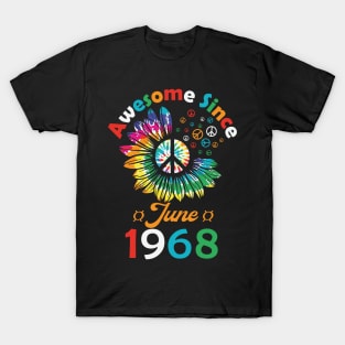 Funny Birthday Quote, Awesome Since June 1968, Retro Birthday T-Shirt